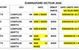 Calendrier Eliminatoires Secteur 2026