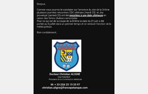 annulation CDC Vétérans et Provençale