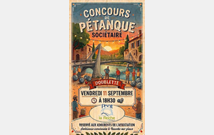 Concours Sociétaire Vendredi 11 Septembre