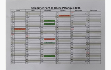 Suite du calendrier 2026