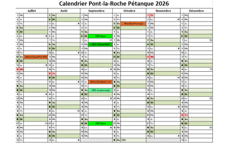 calendrier-2  2026 Pont La Roche