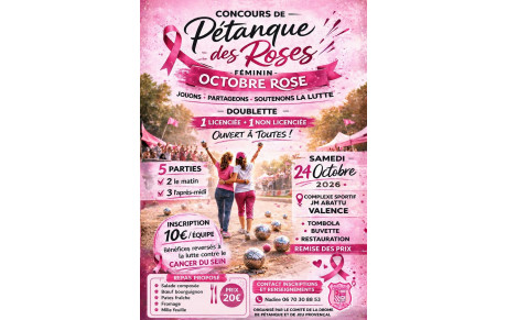 Concours de pétanque pour octobre rose